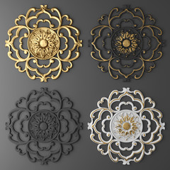 gold ceiling rosette