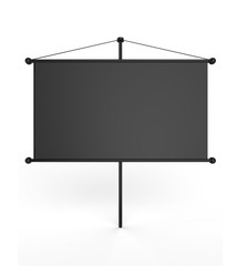 Obraz premium blank board on isolated white background . 3d illustration 