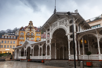 Street view of  Karlovy Vary town
