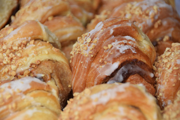 croissant a traditional Polish delicacy with poppy seeds and nuts