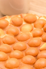 Traditional Hong Kong waffle soft and crunchy from oven, Hong Kong Egg,egg puff