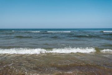 Fototapeta na wymiar Baltic sea surface in summer time.