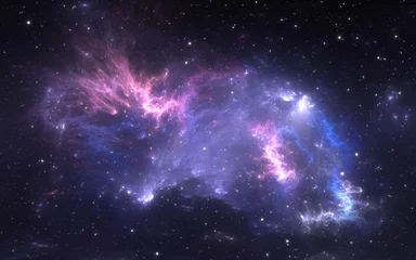 Weltraumnebel mit Sternen. Illustration zur Verwendung mit Projekten in Wissenschaft, Forschung und Bildung. © Peter Jurik