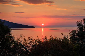 sunrise on the sea