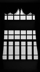 silhouette of glass window - monochrome