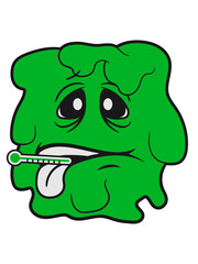 thermometer husten schnupfen bazille virus bakterie ansteckend krank monster schleimig schleim ekelig horror halloween böse frech comic cartoon clipart