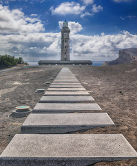Way to the Lighthouse of Ponta dos Capelinhos (Faial Island, Azores)