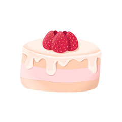 Cake with strawberries