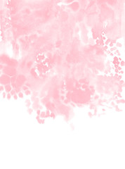 Invitation card template Blush pink watercolor stains design