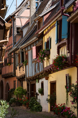 Fototapeta na wymiar The picturesque village of Eguisheim in the Alsace, France