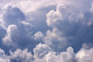 Dramatic sky and white clouds
