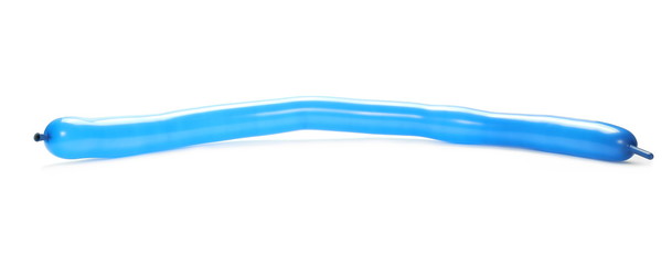 Colorful balloons in abstract shapes, isolated on white background