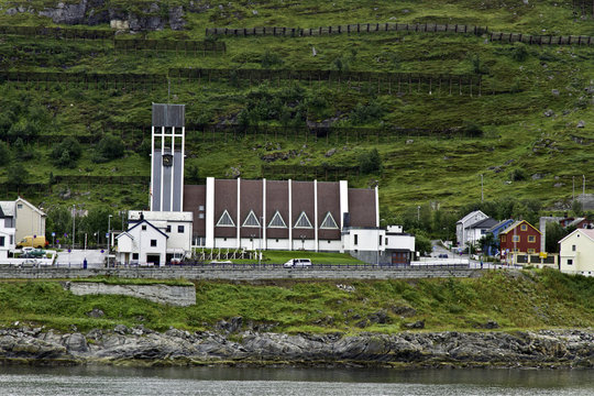 Hammerfest Church in Gamvik Municipality in Finnmark county, Norway