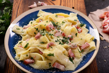 Delicious carbonara pasta