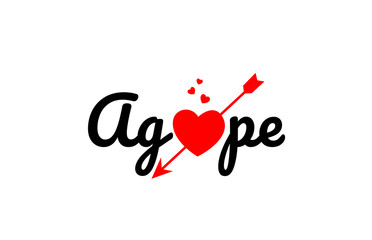 agape word text typography design logo icon - obrazy, fototapety, plakaty