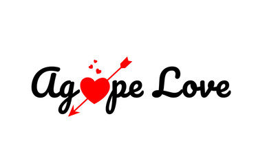 agape love word text typography design logo icon - obrazy, fototapety, plakaty