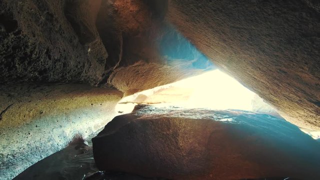 Small cave near the ocean, Gran Canaria, Spain.
