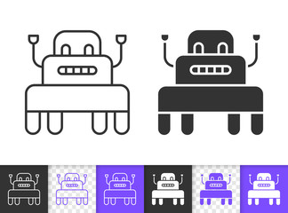 Robot simple black line vector icon