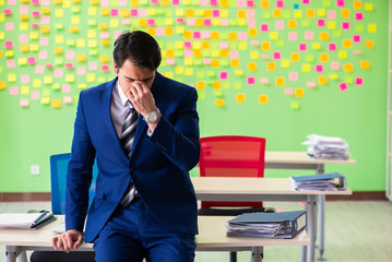 Businessman with many conflicting priorities   