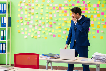 Businessman with many conflicting priorities   