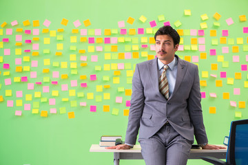 Businessman with many conflicting priorities   