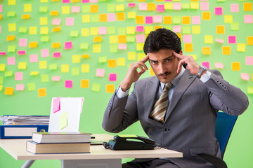 Businessman with many conflicting priorities   