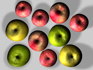 Mele miste viste dall’alto