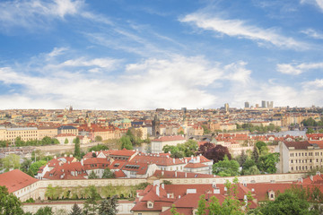 Beautiful view of Charles Bridge, Old Town and Old Town Tower of Charles Bridge, Czech Republic