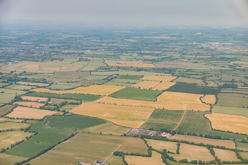 Aerial view of rural scene near Dublin Airport