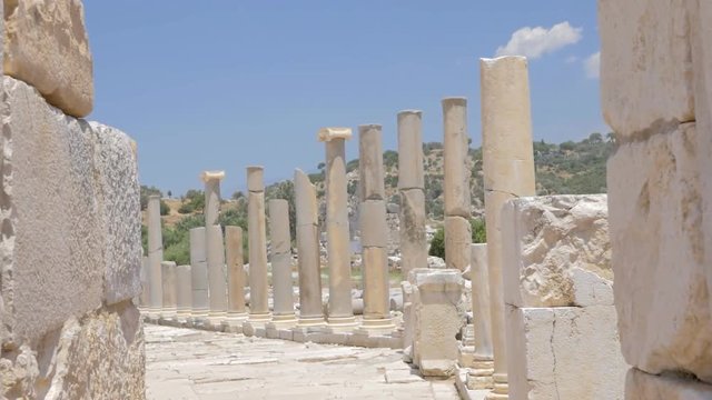 Colonnaded street in Patara, Turkey