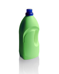 Bottle of dishwashing liquid isolated on white