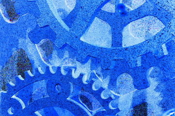 Abstract golden shiny clockwork background