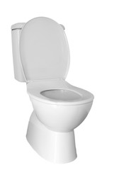 Toilet on white