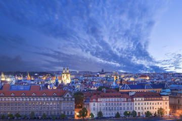 Beautiful view of Charles Bridge, Old Town and Old Town Tower of Charles Bridge, Czech Republic