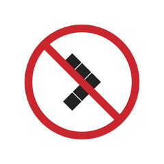 Do not turn right icon vector. Do not turn right sign Isolated on white background. Flat style for graphic design, logo, Web, UI, mobile app, EPS10