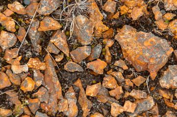 Texturas e padrões formados por pedras