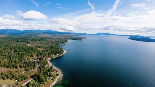 Canada BC British Columbia Sunshine Coast Aerial View