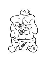 baby kind schwanger eltern süß bazille virus bakterie ansteckend krank monster schleimig schleim ekelig horror halloween böse frech comic cartoon clipart