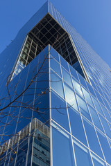 Glass Buildings on a Earthquake land