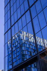 Glass Buildings on a Earthquake land