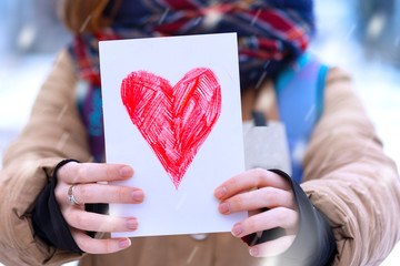 girl with  heart