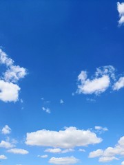Naklejka na ściany i meble blue clouds and sky copy space