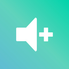 Fototapeta premium icono color azul verde subir volumen musica