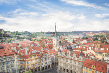Naklejka na ściany i meble Beautiful view of Hradcany, Prague's historic district, Czech Republic