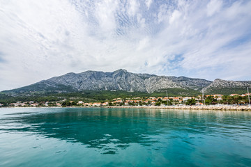 Naklejka premium City of Orebic on Peljesac peninsula in summer, Croatia