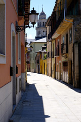 Gasse in Ponferrada, Castilla y Leon, Spanien