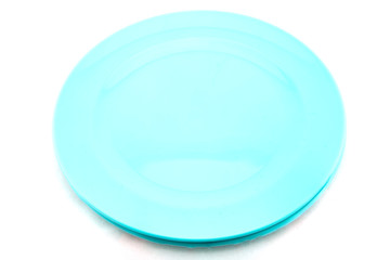 plastic dish on white background.