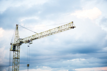 Construction crane in the sky