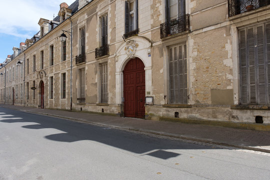 In den Gassen von Richelieu, Centre-Val de Loire, Frankreich