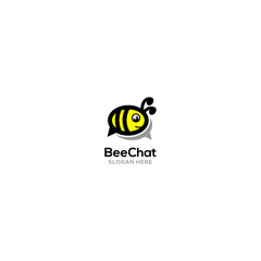 bee vector chat logo